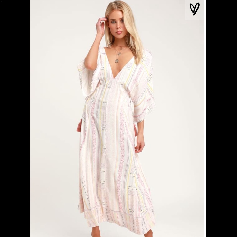 COPY - NWT Lulu’s Graceful Grace Pink Print Midi …